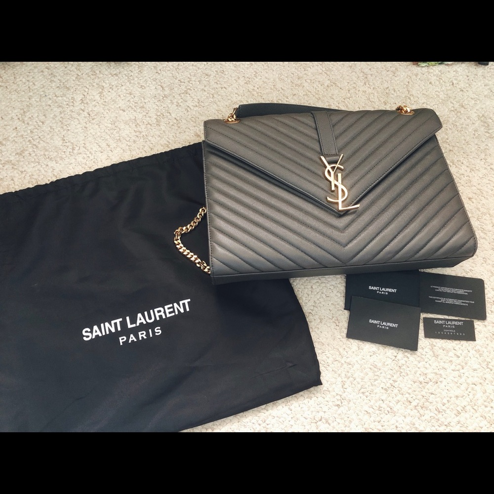 YSL large envelope bag